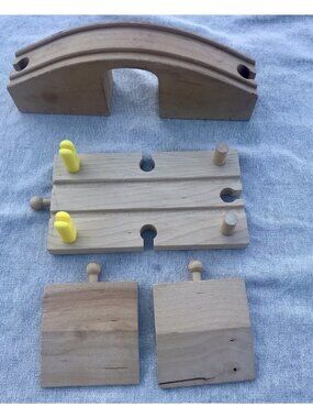 Vtg 80s Brio VIADUCT BRIDGE #33351 Wooden Train Track Railway Accessories Parts
